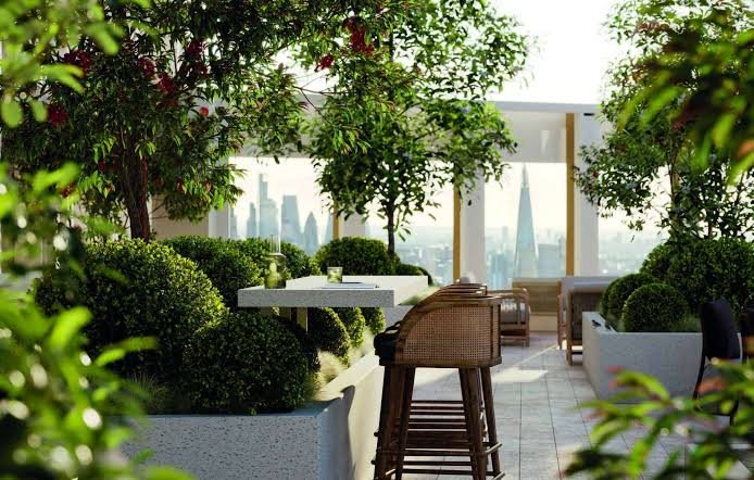 Residents' landscaped terrace