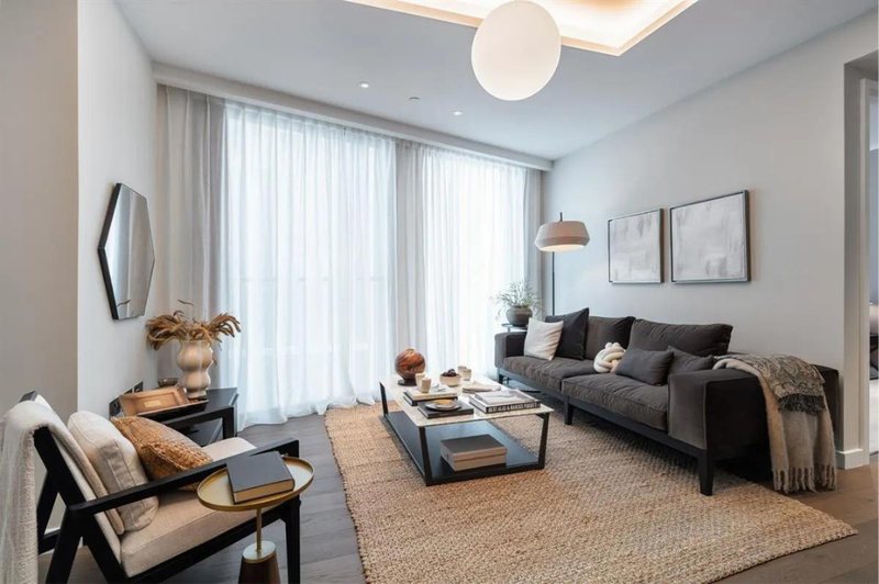 Living area with armchair